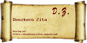 Doszkocs Zita névjegykártya